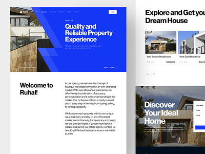 Ruhal. - Real Estate [About Us] about about us brutalim website style brutalism brutalism style design modern style property real estate real estate about us page real estate web design ui brutalism web design website website design