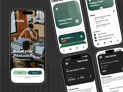 Taskify - To Do & Calendar App Design app design calendar app design graphic design productivity app to do app design ui uiux design