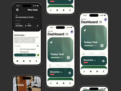 Taskify - To Do & Calendar App Design app design calendar app design graphic design productivity app to do app design ui uiux design