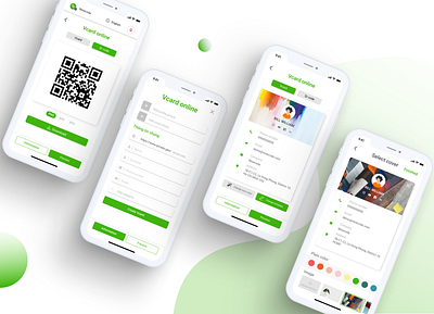 Vcard online - Web App app qr code ui ux vcard online website