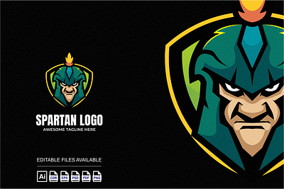 Spartan Illustration Logo Mascot Design 3d branding colorful design graphic design illustration logo spartan