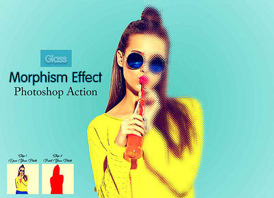 Glass Morphism Effect Photoshop Action adobe photoshop