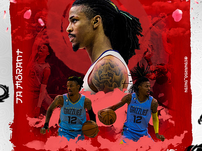 Ja Morant - NBA basketball design graphic design nba social media