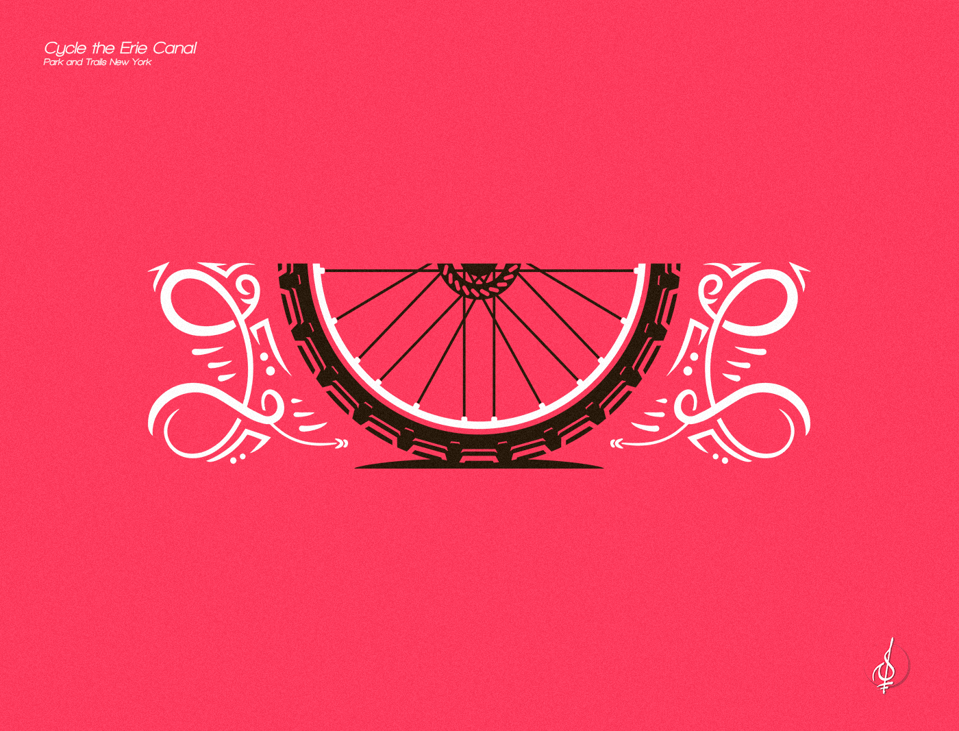 25th Cycle The Erie Canal branding design graphic design illustration vector