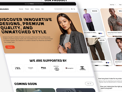 Urbanelegance - Fashion Ecommerce Landing Page brand clean clothing e commerce ecommerce fashion landing page ui ui design web design website