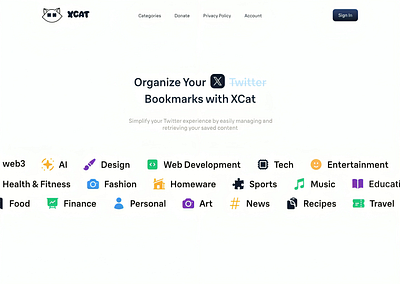 Bookmark X (Twitter) Organizer categories entertainment figma frontend icon logo product saas tech twitter ui x