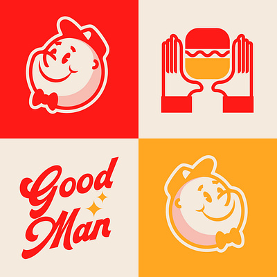 Good Man - Burgers Homemade design diseño de logo diseño plano illustration logo logo logodesign design logodesign design brand marca tipografía