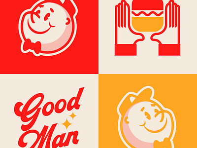 Good Man - Burgers Homemade design diseño de logo diseño plano illustration logo logo logodesign design logodesign design brand marca tipografía