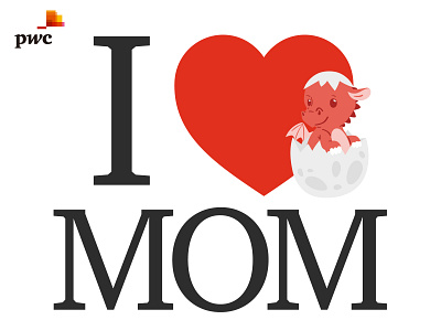 I love Mom! branding cny design dragon graphic design mom mother year of dragon