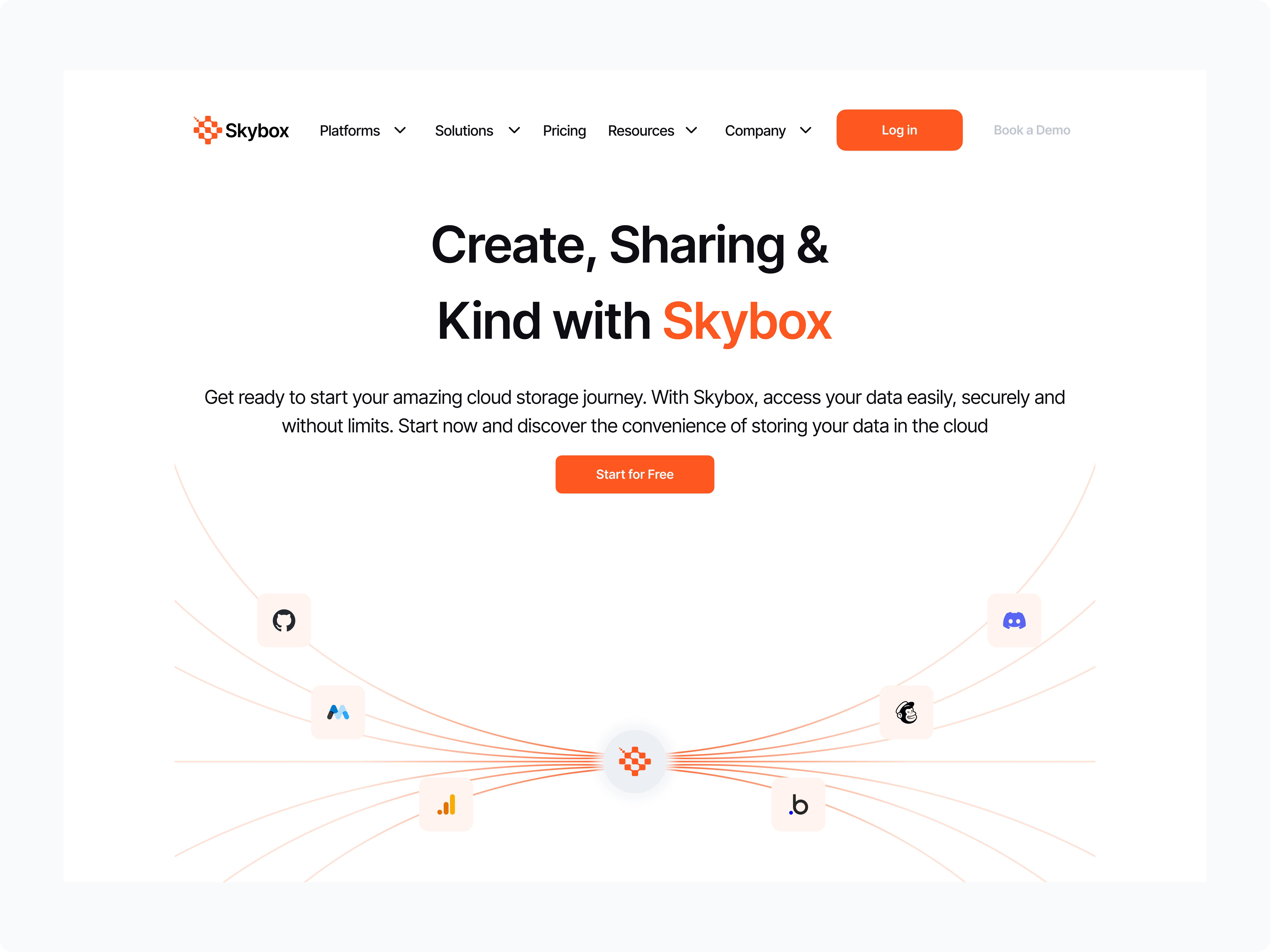 Skybox - SaaS Website app branding design figma product saas technology ui uikit ux website