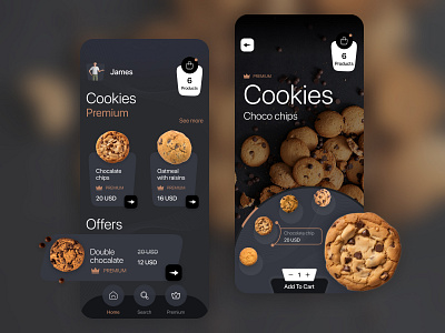 Cookies App UI cookies cookies app cookies app ui dribble dribble shots ui