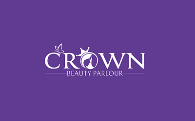 CROWN BEAUTY PARLOUR branding graphic design logo