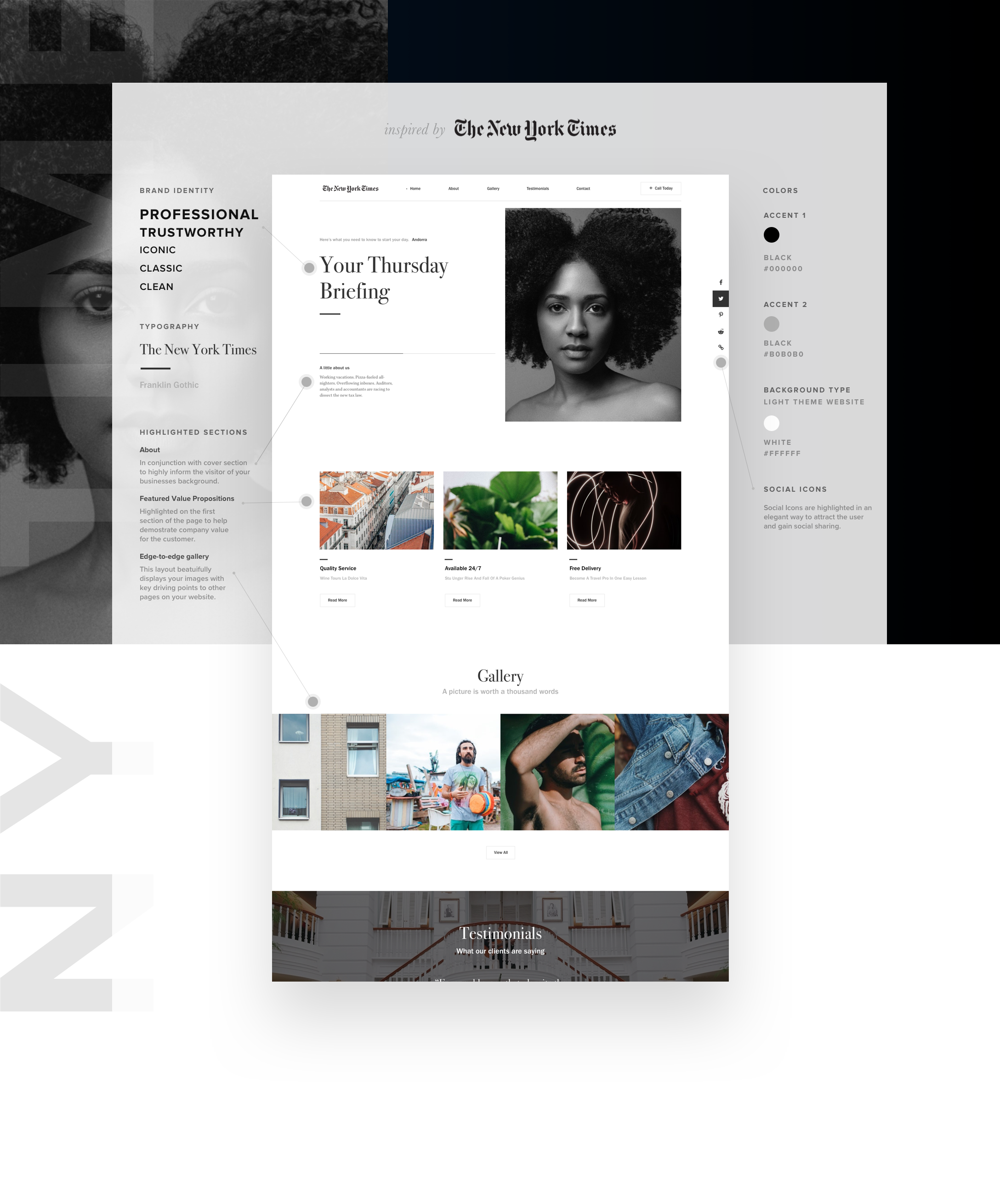 NYT - Inspiration adobe xd branding breakdown styleguide ui ux website