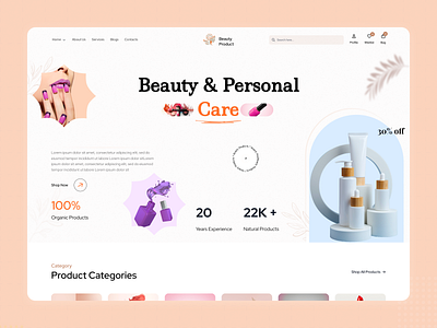 Beauty Product eCommerce Website beauty beauty product branding cosmetic cosmetics e commerce glamour interface landingpage makeup product salon shopify store skin skin care ui uiux web website women