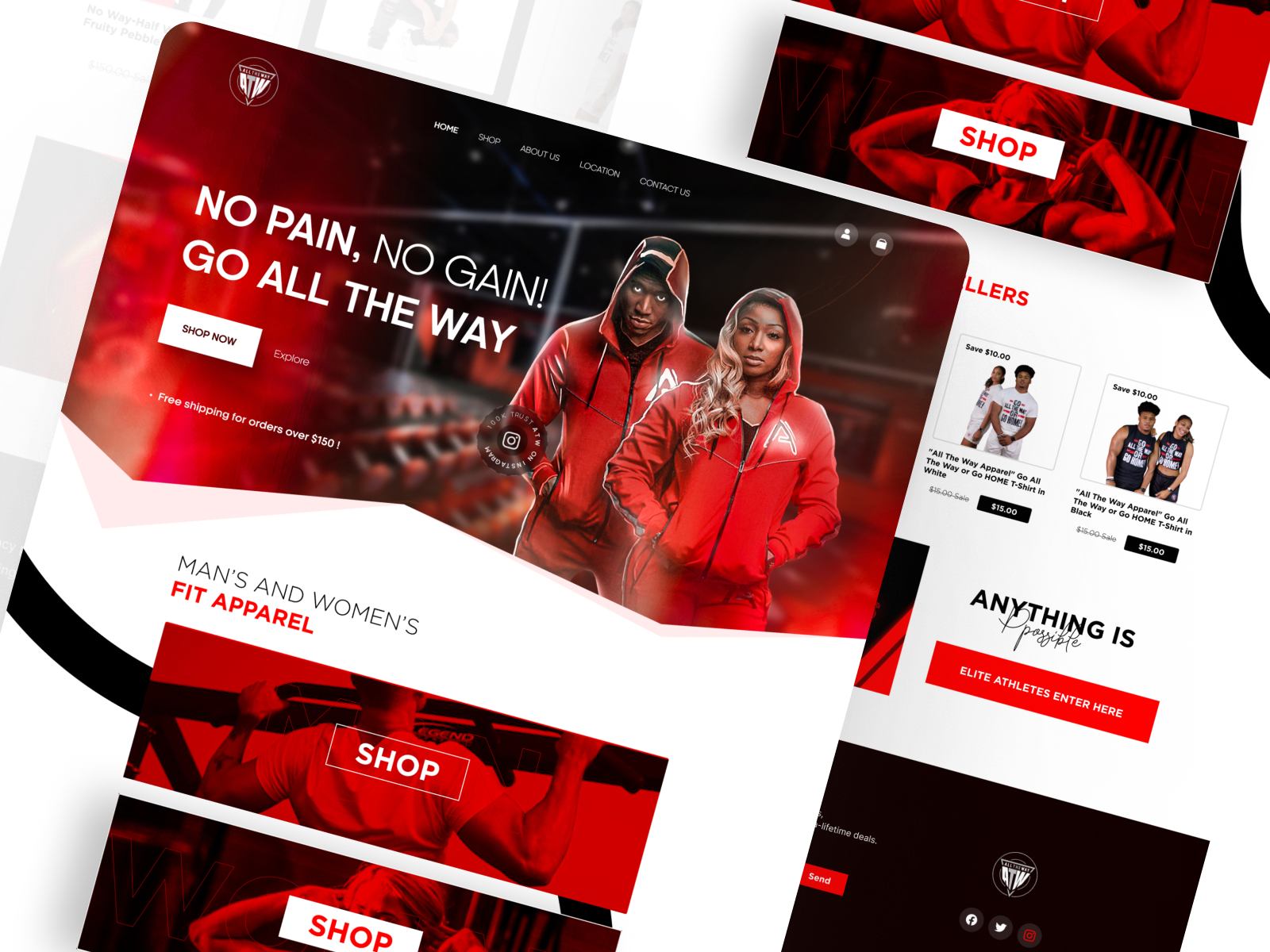 Parallax website UI Design - Based on Fitness coach branding clean coach website figma fitness fitness website design graphic design landing page landing page design sports design sports website ui ui design ux ux design web design web development webflow website website design
