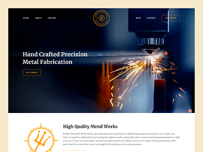 New Standard Metalworks // Web Design fence machining mechanical metal metal bar metal fabrication metalworks railing steel web design