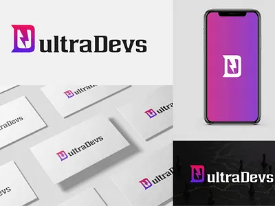 ultraDevs Logo & Brand Identity Design for Agency. branding graphic design logo