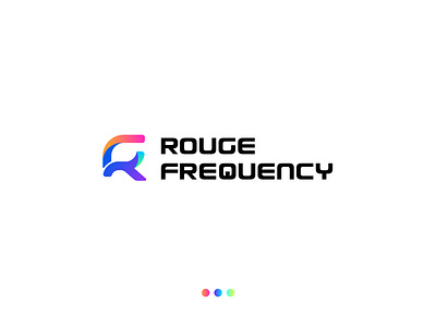 rouge frequency-podcast logo redesign brand identity branding design f letter logo f logo icon logo logo design logodesign minimalist podcast podcast logo rf letter logo rf logo rouge frequency vector