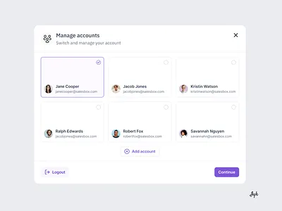 Manage Account Modal✨ admin access manage accounts modal ui