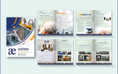 Business Profile Design banner design book building booklet catalog company profile creative brochure design graphic design
