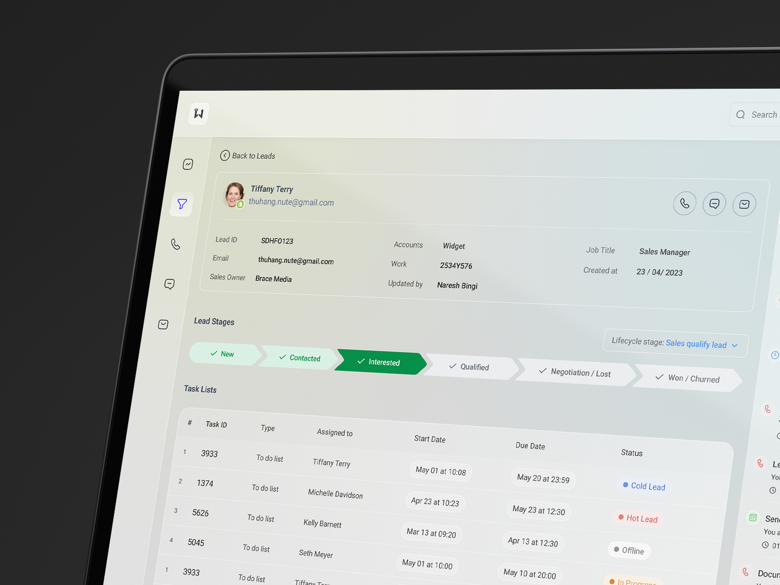 Leadswatch CRM - Leads Management admin ai app app design b2b business crm dashboard design leads leadswatch marketing product design software ui ux web app