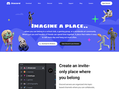 Discord web Design Replicate discord ui uidesin uxdesign webdesign