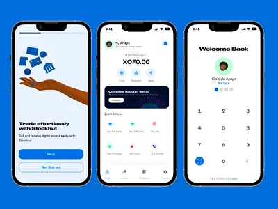 Fintech & Digital Asset Trading App app design bitcoin blockchain crypto design digital assets fintech flutter minimalism mobile app product design react native trading ui ux