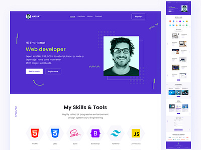 Personal Portfolio Website ✨ abu hasan application branding buraq lab clean design creative portfolio design designer portfolio homepage landing page personal portfolio personal website portfolio portfolio landing page portfolio page portfolio template ui web web design website