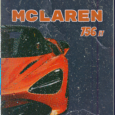 Retro Poster 765lt animation cars design graphic design halftones mclaren motion graphics noise poster product design retro shot supercars ui ux