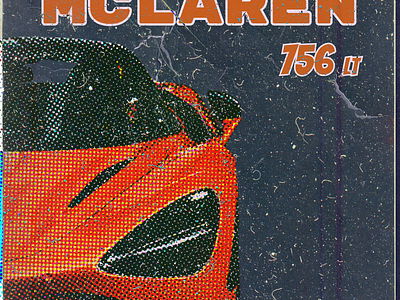 Retro Poster 765lt animation cars design graphic design halftones mclaren motion graphics noise poster product design retro shot supercars ui ux