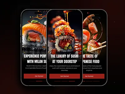 Mobile app Onboarding Ui-Shushi Food clean ui design e commerce food app food application food mobile app food mobile ui food shop interface minimalist mobile application onbording product shop shopping shushi ui user exprience ux