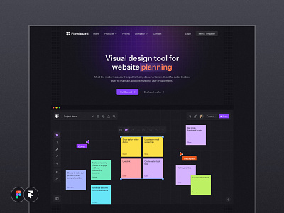 Flowboard - Framer web design branding canban dark mode design design system figma figma ui framer framer ai framer landing framer templates framer ui landing page task ui web design web design site web site web ui