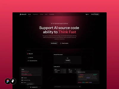 Nexus AI - Framer web ai ai web branding dark mode design design system figma figma ui framer framer ai framer ui framer web landing ui ui web web design web development web ui