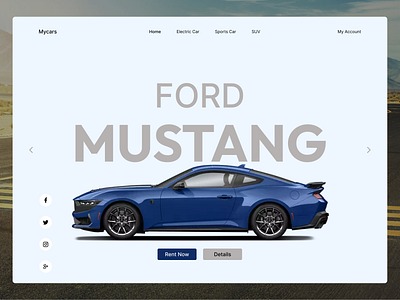 Landing Page for cars animation branding landing page ui