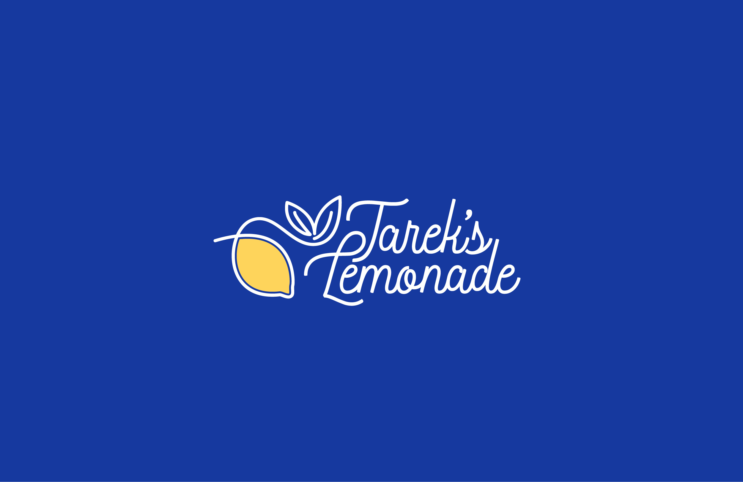 Tarek's Lemonade batroun blue branding designer identity labeling lebanon lemonade logo social media typography yellow