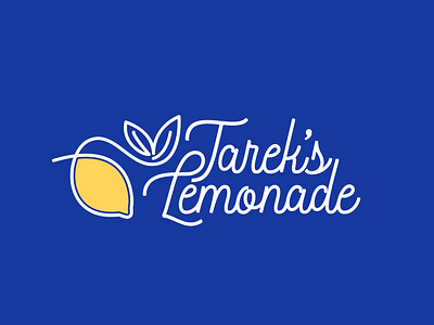 Tarek's Lemonade batroun blue branding designer identity labeling lebanon lemonade logo social media typography yellow