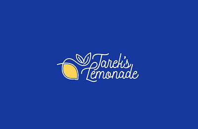 Tarek's Lemonade batroun blue branding designer identity labeling lebanon lemonade logo social media typography yellow