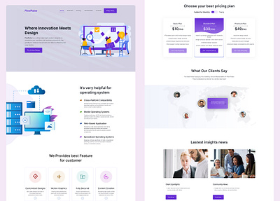 Landing Page SaaS branding graphic design logo ui