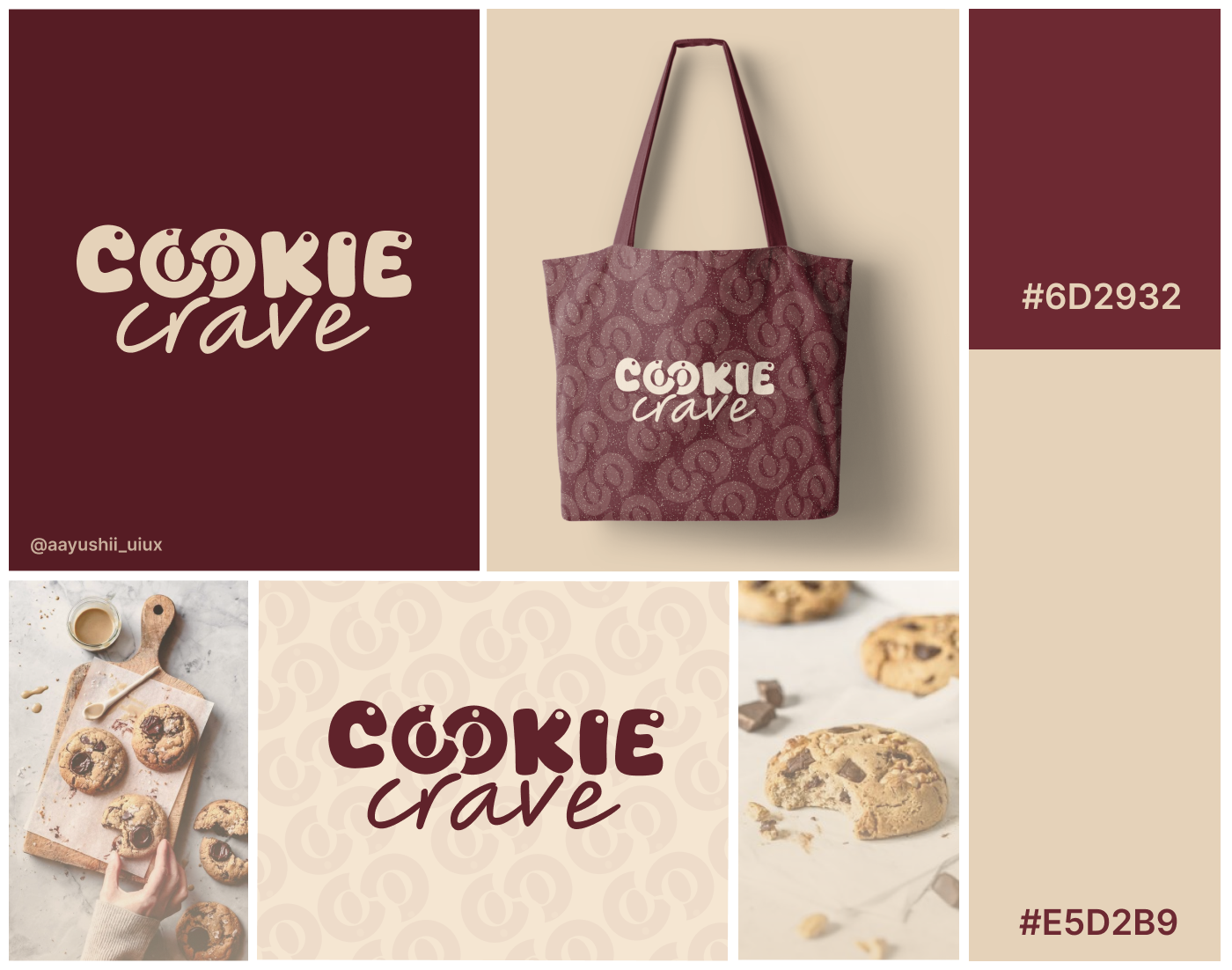 Logo Design : COOKIE Crave brand branding cookies design dribbble figma freelance graphic design illustration logo logodesign pinterest