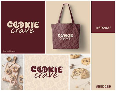 Logo Design : COOKIE Crave brand branding cookies design dribbble figma freelance graphic design illustration logo logodesign pinterest
