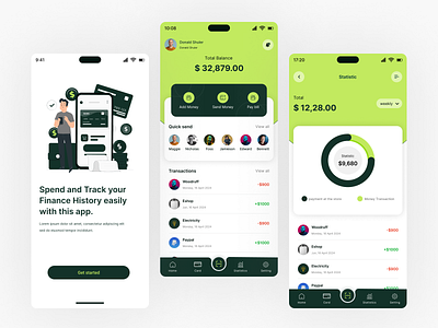 Finance Mobile App UI/UX Design app design app ui design app ux design finance app mobile app mobile app design ui ux