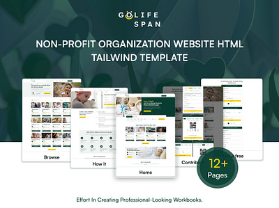 Golife: Non-Profit Organization Website HTML Tailwind Template bootstrap charity template charity charity html template charity web design charity web landing page charity website crowdfunding platform crowdfunding website crowdfunding website template donation page donation website template foundation website fundraising website template landing page ngo website ngo website design ngo website template non profit website nonprofit website website for charity