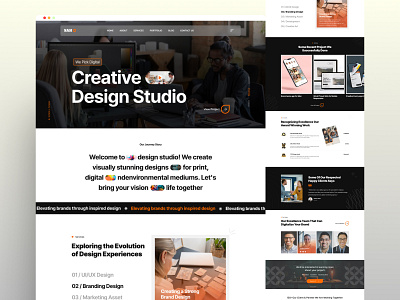 Design Agency Landing page 🚀 agency site branding clean design creative agency creative web design agency digital agency interactive design landing page minimalist modern design portfolio professional design responsive design uiux design user experience user interface visual design web design web development