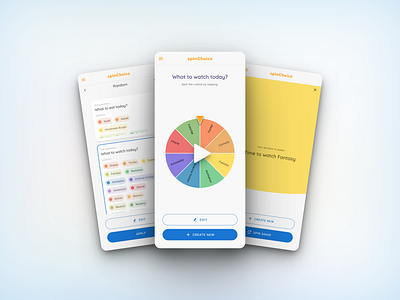 Mobile UI - spin wheel card design cards headspace inspired mobile ui picker spin wheel userinterface wheel
