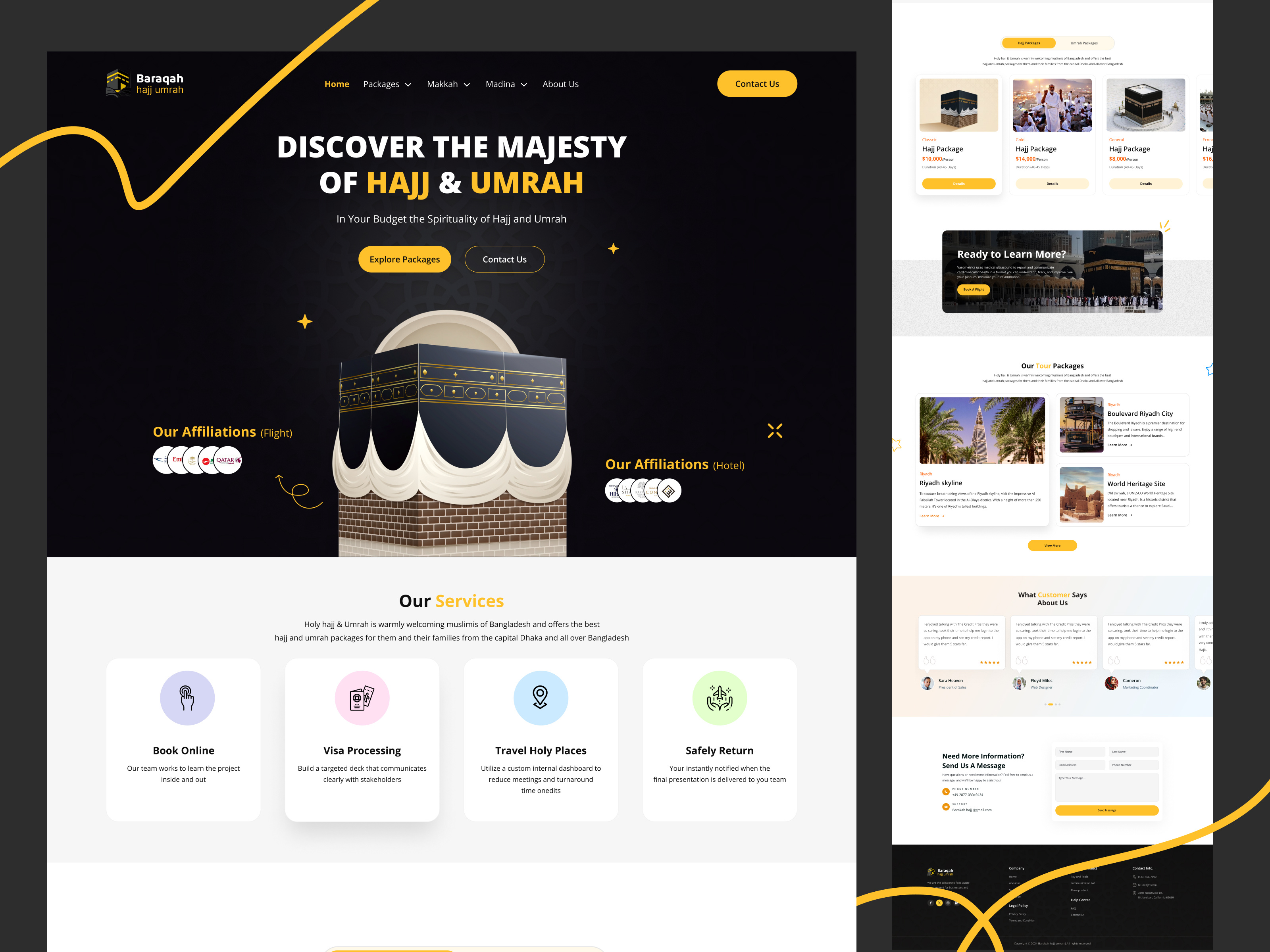 Hajj Agency Website agency agency website branding dribbble hajj hajj agency website landing page shafayed rana ui design ui designer umrah ux design web web design website website design