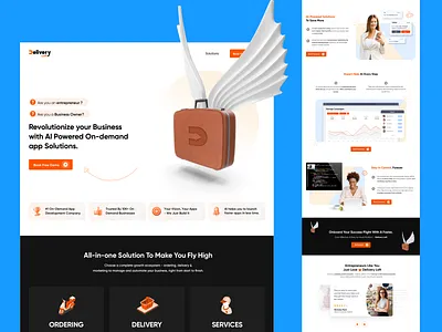 Delivery Platform branding delivery platform deliveryapp graphic design homepage landingpage ui uiux