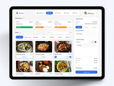 Trackoo - Restaurant POS System appdesign digitalmenu figma foodordering foodservice ordermanagement pointofsale posdashboard posdesign posinterface possystem product design restaurantapp restaurantmanagement restaurantpos uiux uiuxdesign web design