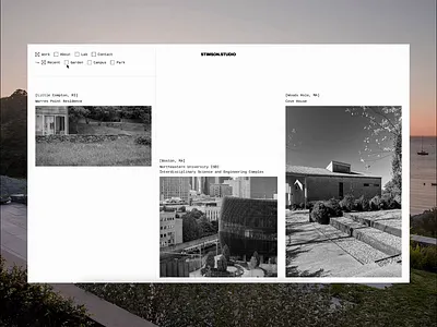 STIMSON Architecture/ Website Design agency architecture design landing page minimal portfolio studio ui website