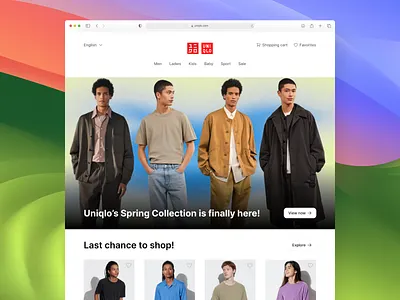 Uniqlo Web Redesign app branding design fashion web graphic design icon illustration logo ui ux vector web web design web ui