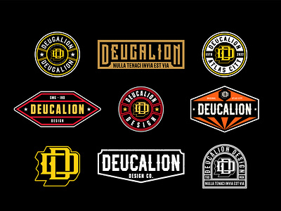 DEUCALION BADGE apparel badge badgedesign branding design graphic design illustration logo logodesign monogram vector